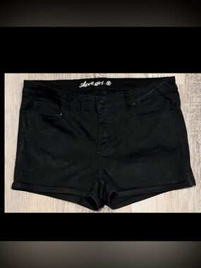Women's Black Stretch April Girl Shorts Size 11